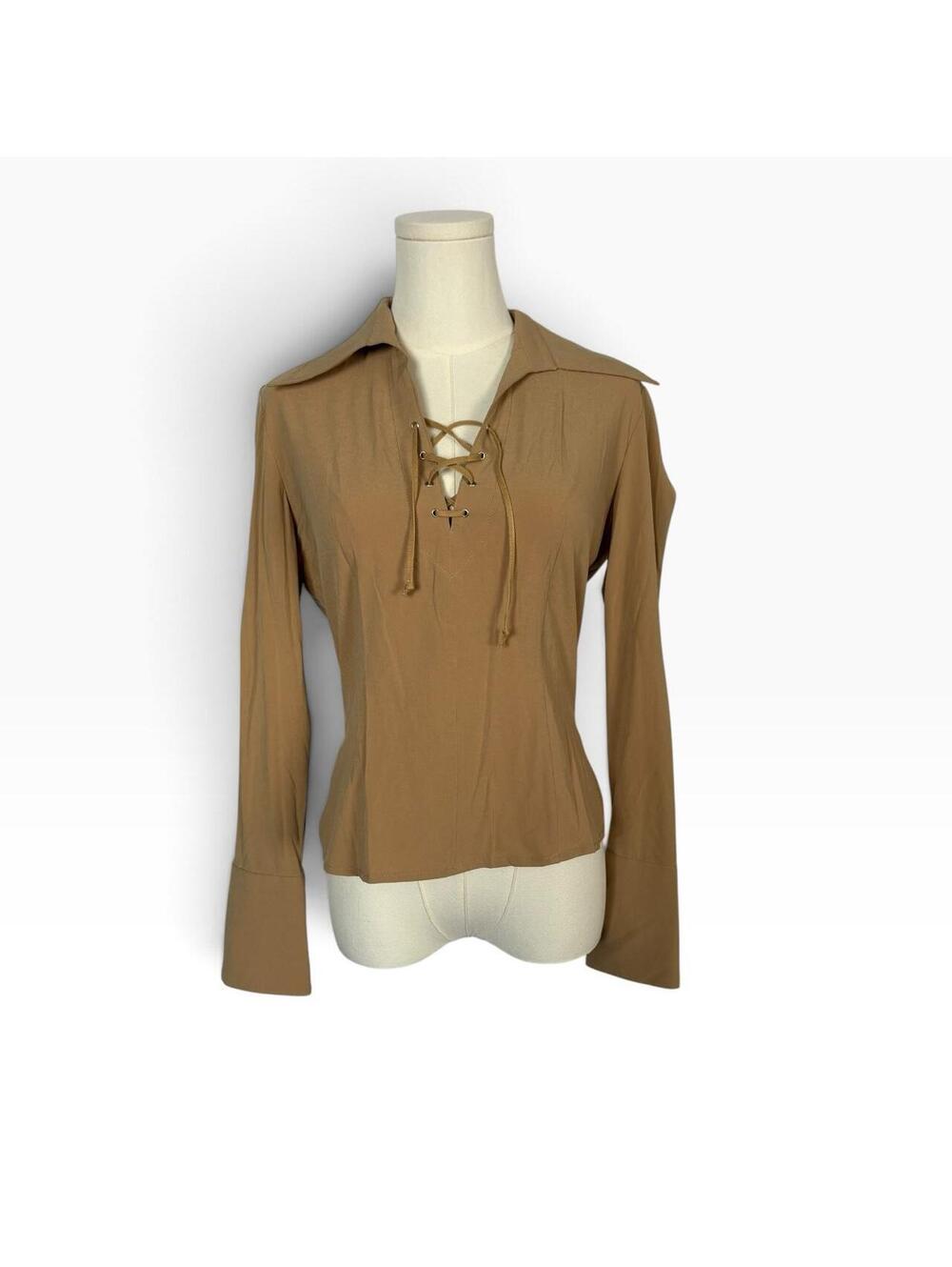 Vertigo Paris Women's Tan and Brown Blous